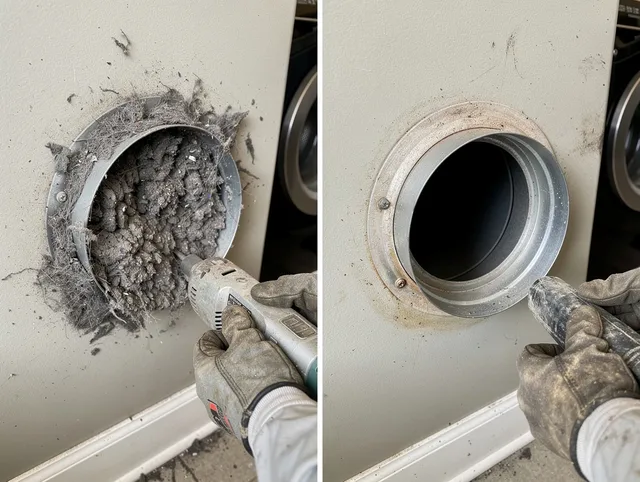 Professional clogged vent cleaning by Cleveland Dryer Vent Cleaning in Cleveland