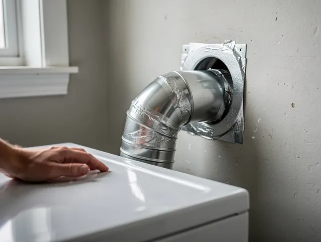 Cleveland Dryer Vent Cleaning expert performing professional dryer vent repair and installation in Cleveland